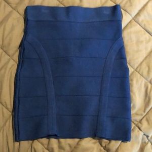 Bebe Blue Pencil/mini Skirt